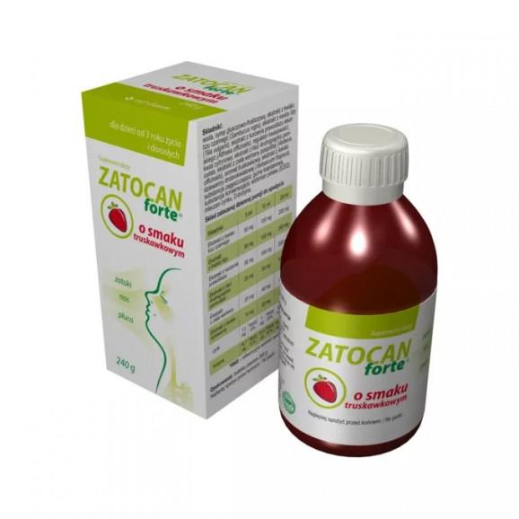 Zatocan Forte Syrop o smaku truskawkowym (240 g) Zatocan Forte Syrop o smaku truskawkowym (240 g) - zdjęcie produktu