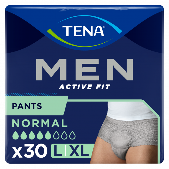 TENA Men Pants Normal Grey L/XL – wyrób medyczny (30 sztuk) TENA Men Pants Normal Grey L/XL – wyrób medyczny (30 sztuk) - zdjęcie produktu