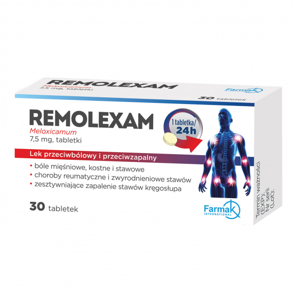 Remolexam 7,5 mg, 30 tabletek – lek bez recepty Remolexam 7,5 mg, 30 tabletek – lek bez recepty - zdjęcie produktu