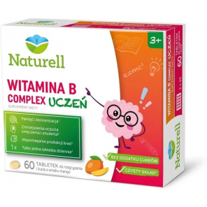 Naturell Witamina B Complex Uczeń 60 tabletek – suplement diety - zdjęcie produktu