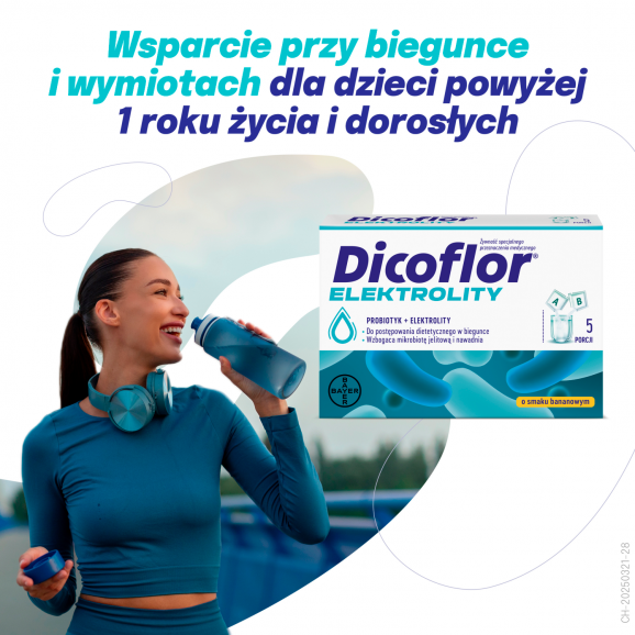 Dicoflor Elektrolity – probiotyk i elektrolity (10 saszetek) - zdjęcie produktu