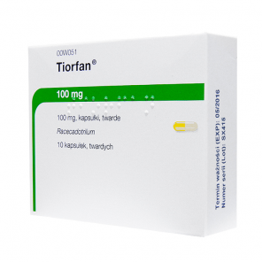 Tiorfan 100 mg – lek przeciwbiegunkowy (10 kapsułek twardych) - zdjęcie produktu