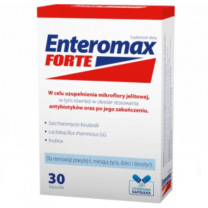 Enteromax Forte 30 kapsułek – suplement diety - zdjęcie produktu