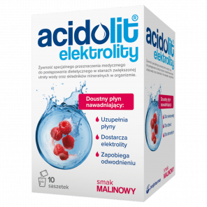 Acidolit Smak Malinowy (10 saszetek) – środek specjalnego przeznaczenia medycznego - zdjęcie produktu