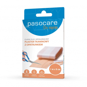 Pasocare Classic Plus hipoalergiczny plaster 1 m x 8 cm – wyrób medyczny - zdjęcie produktu