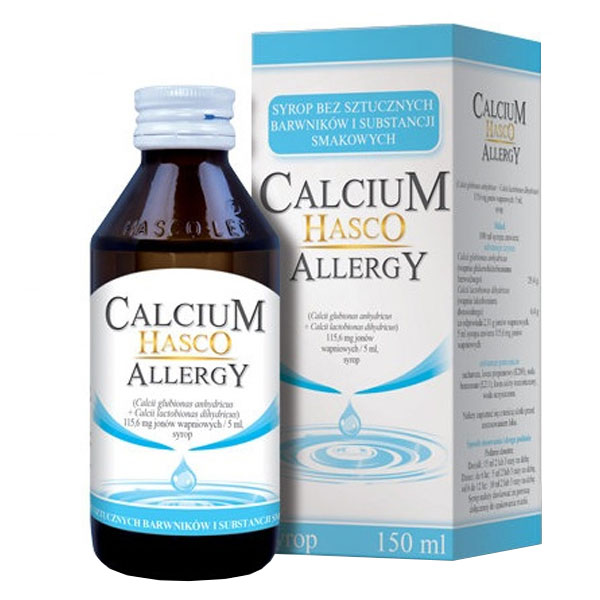 Calcium Hasco Allergy, syrop bezsmakowy, 150 ml