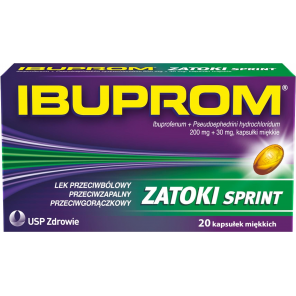 Ibuprom Zatoki Spirint – 20 kapsułek miękkich - zdjęcie produktu