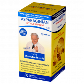 Asparaginian Extra Premium Forte – suplement diety (30 kapsułek) - zdjęcie produktu