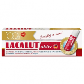 Lacalut Aktiv Pasta do zębów 75 ml + Pomadka do ust 4,8 g - zdjęcie produktu