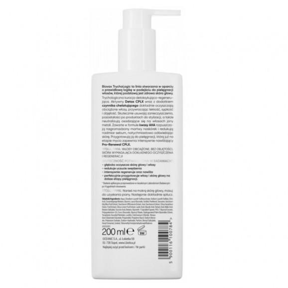 Biovax Trychologic Szampon do włosów i skóry głowy Advanced Detox (200 ml) Biovax Trychologic Szampon do włosów i skóry głowy Advanced Detox (200 ml) - zdjęcie produktu