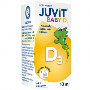 Juvit Baby D3, płyn (krople), 10 ml - zdjęcie produktu