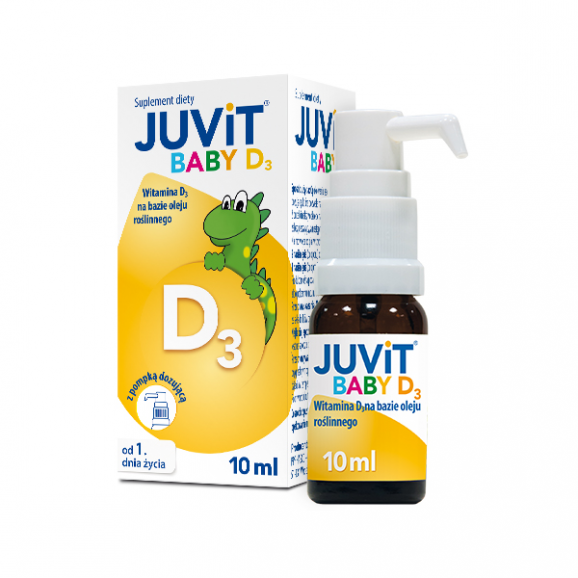 Juvit Baby D3, płyn (krople), 10 ml - zdjęcie produktu