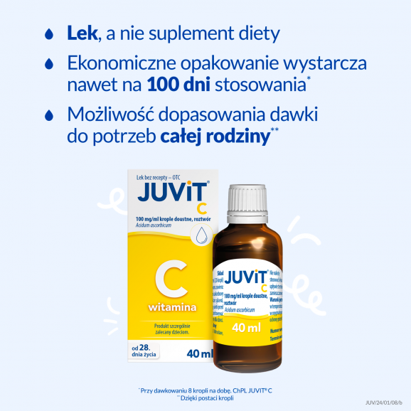 Juvit C, 100 mg/ml, krople doustne, 40 ml - zdjęcie produktu