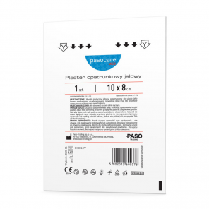 Plaster opatrunkowy jałowy PASOCARE MED, 10 cm x 8 cm, 1 sztuka - zdjęcie produktu
