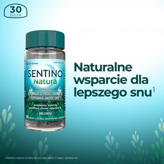 [11.04.2026] Sentino Natura – żelki na poprawę snu – suplement diety (30 sztuk) - zdjęcie produktu