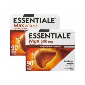 Essentiale Max 600 mg, 2 x 90 kapsułek – produkt leczniczy OTC - zdjęcie produktu