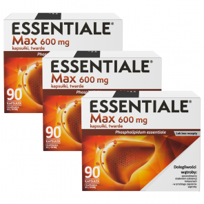 Essentiale Max 600 mg, 3 x 90 kapsułek – produkt leczniczy OTC - zdjęcie produktu