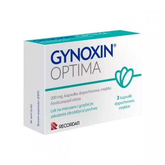 Gynoxin Optima kapsułki dopochwowe 200 mg (3 kapsułki) Gynoxin Optima kapsułki dopochwowe 200 mg (3 kapsułki) - zdjęcie produktu