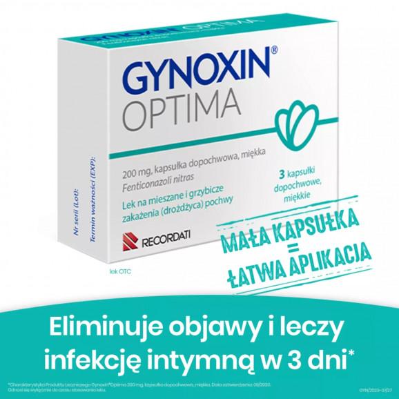 Gynoxin Optima kapsułki dopochwowe 200 mg (3 kapsułki) Gynoxin Optima kapsułki dopochwowe 200 mg (3 kapsułki) - zdjęcie produktu