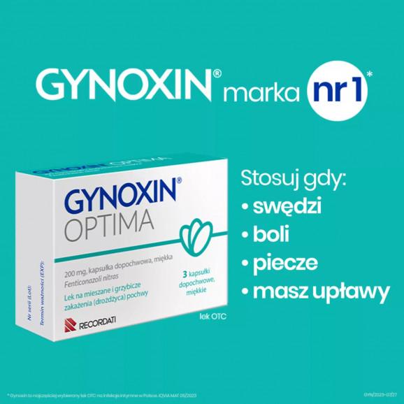 Gynoxin Optima kapsułki dopochwowe 200 mg (3 kapsułki) Gynoxin Optima kapsułki dopochwowe 200 mg (3 kapsułki) - zdjęcie produktu