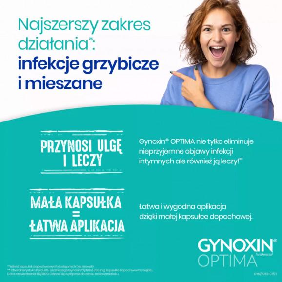 Gynoxin Optima kapsułki dopochwowe 200 mg (3 kapsułki) Gynoxin Optima kapsułki dopochwowe 200 mg (3 kapsułki) - zdjęcie produktu