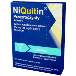 NiQuitin 21 mg/24 h plaster system transdermalny – produkt leczniczy - zdjęcie produktu