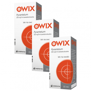 Pyrantelum, (250 mg / 5 ml), zawiesina doustna, 3 x 15 ml - zdjęcie produktu