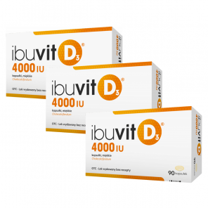 Ibuvit D3 4000 IU – lek (3 x 90 kapsułek) - zdjęcie produktu