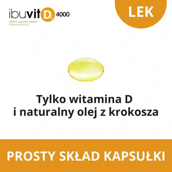 Ibuvit D3 4000 IU – lek (3 x 90 kapsułek) - zdjęcie produktu