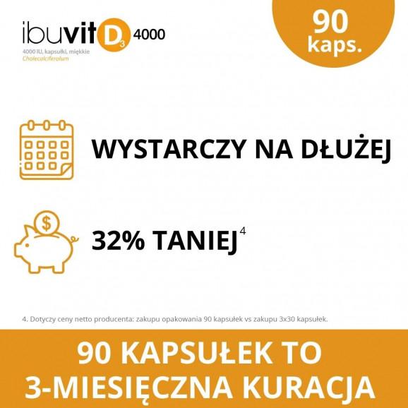 Ibuvit D3 4000 IU – lek (3 x 90 kapsułek) - zdjęcie produktu