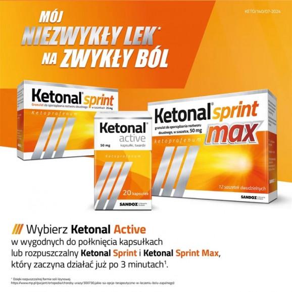 Ketonal Active 50 mg – lek przeciwbólowy (30 kapsułek twardych) - zdjęcie produktu