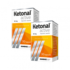 Ketonal Active 50 mg – lek przeciwbólowy (2 x 30 kapsułek twardych) - zdjęcie produktu