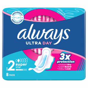 Podpaski Always Ultra Day Super – środek higieniczny (8 sztuk) - zdjęcie produktu