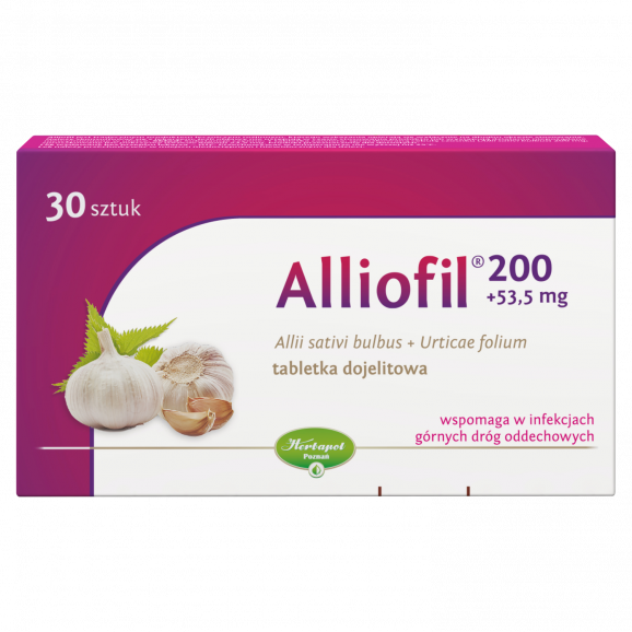 Alliofil, tabletki dojelitowe, 30 szt. (Produkt leczniczy roślinny) - zdjęcie produktu