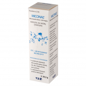 Miconal, 3,29 mg/g, aerozol na skórę (39,5 g) - zdjęcie produktu