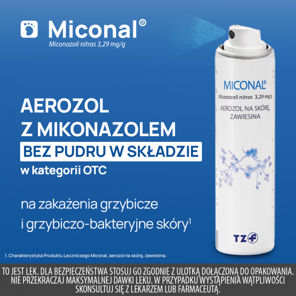 Miconal, 3,29 mg/g, aerozol na skórę (39,5 g) - zdjęcie produktu