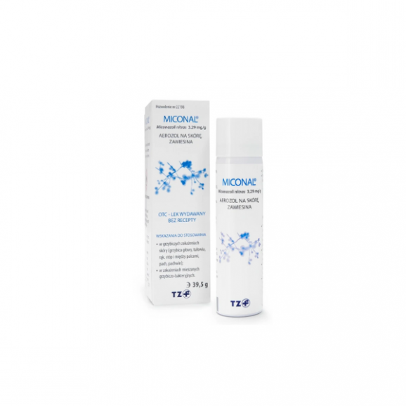 Miconal, 3,29 mg/g, aerozol na skórę (39,5 g) - zdjęcie produktu