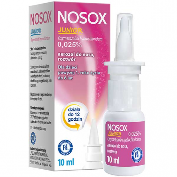 Nosox Junior aerozol do nosa 0,025% (10 ml) - zdjęcie produktu