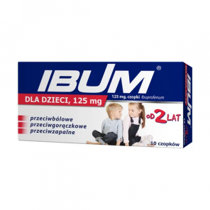 Ibum dla dzieci 125 mg, czopki (10 sztuk) - zdjęcie produktu