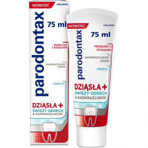 [16.04.2026] Parodontax, dziąsła + świeży oddech i nadwrażliwość, pasta do zębów, 75 ml - zdjęcie produktu