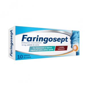 Faringosept 10 mg, tabletki do ssania, 10 sztuk - zdjęcie produktu
