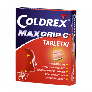 Coldrex MaxGrip C, 12 tabletek - zdjęcie produktu
