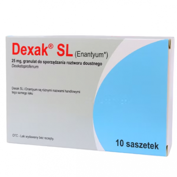 Dexak SL 25mg granulat do przygotowania roztworu doustnego (10 saszetek) - zdjęcie produktu