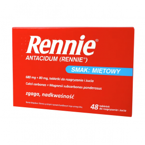 Rennie Antacidum tabletki do ssania – wyrób leczniczy (48 tabl.) - zdjęcie produktu