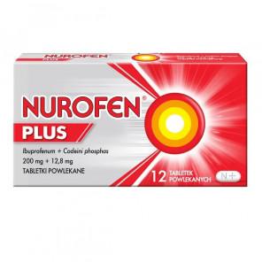 Nurofen Plus 200 mg + 12,8 mg – lek przeciwbólowy (12 tabletek) - zdjęcie produktu