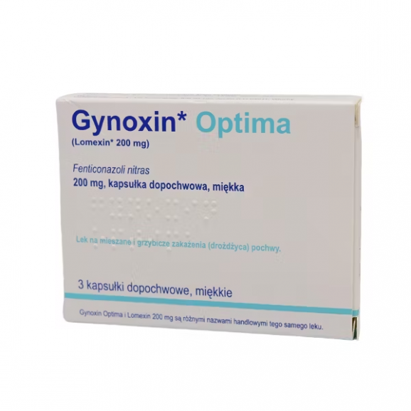 Gynoxin Optima 200 mg – 3 kapsułki dopochwowe (import równoległy Delfarma) Gynoxin Optima 200 mg – 3 kapsułki dopochwowe (import równoległy Delfarma) - zdjęcie produktu