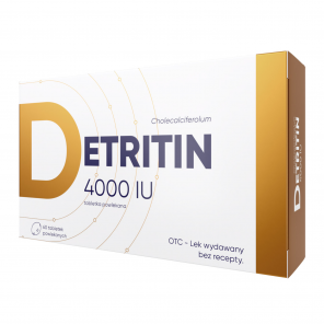 Detririn D3 4000j.m. - witamina D3 w tabletkach - 60 szt. - zdjęcie produktu