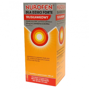 Nurofen dla dzieci Forte smak truskawkowy 100 ml - zdjęcie produktu