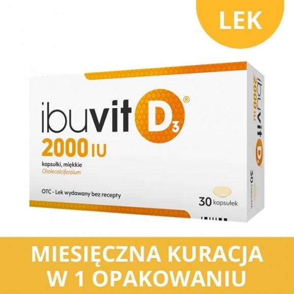 Ibuvit D3 2000 IU – lek (30 kapsułek miękkich) - zdjęcie produktu