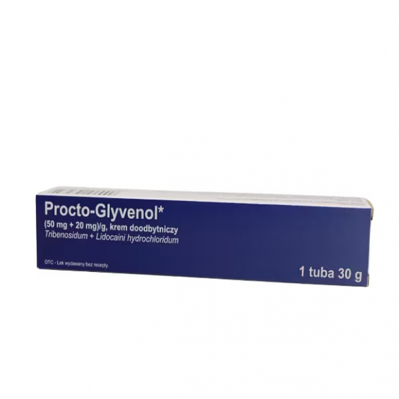 Procto-Glyvenol krem doodbytniczy (50 mg + 20 mg) 30 g Procto-Glyvenol krem doodbytniczy (50 mg + 20 mg) 30 g - zdjęcie produktu